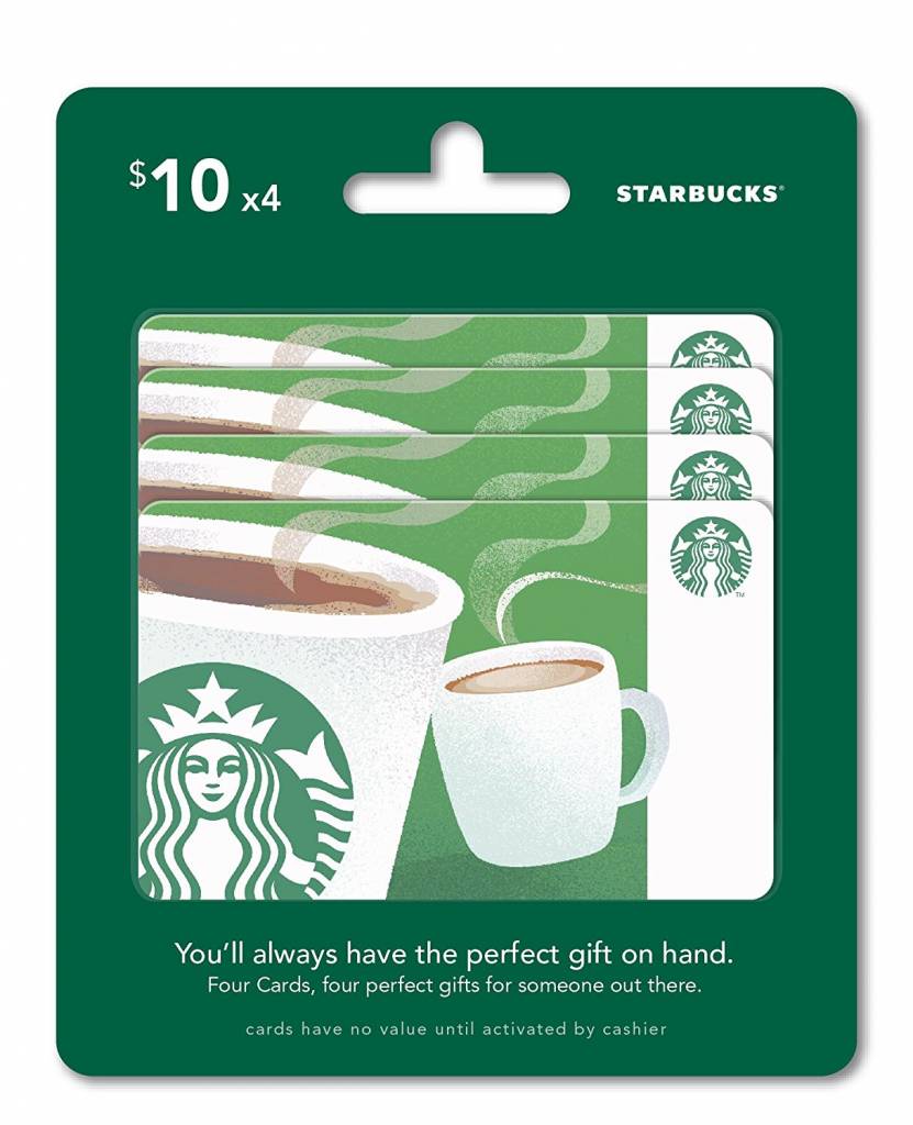 $40 worth of Starbucks Gift Cards, Multipack of 4 - $10 [Ends on Feb 18 ...