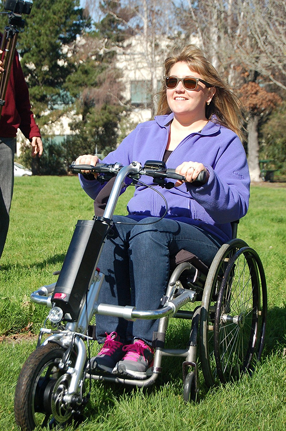 attachable wheelchair motor handcycle